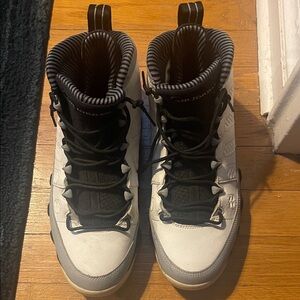 Jordan Men's Black and White High-Top Sneakers